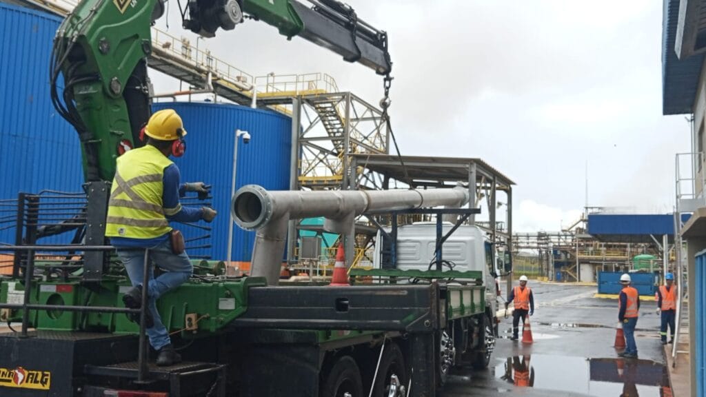 rede de tubulações industriais